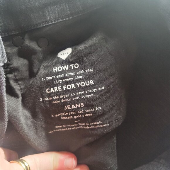 Madewell Women Black The Perfect Vintage Wide-Leg Denim Jeans Size 27 - Picture 5 of 9